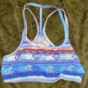 Tribal Print Unlined Sports Bra
